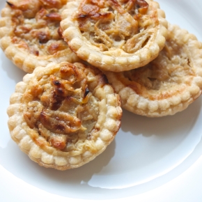 Onion Tartlets + Flaky Pastry for Moderately Lazy People
